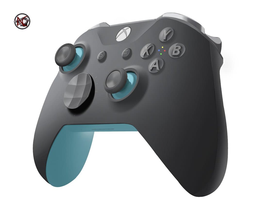 Controller — Blue Grey — Hand-drawn game controller illustration.